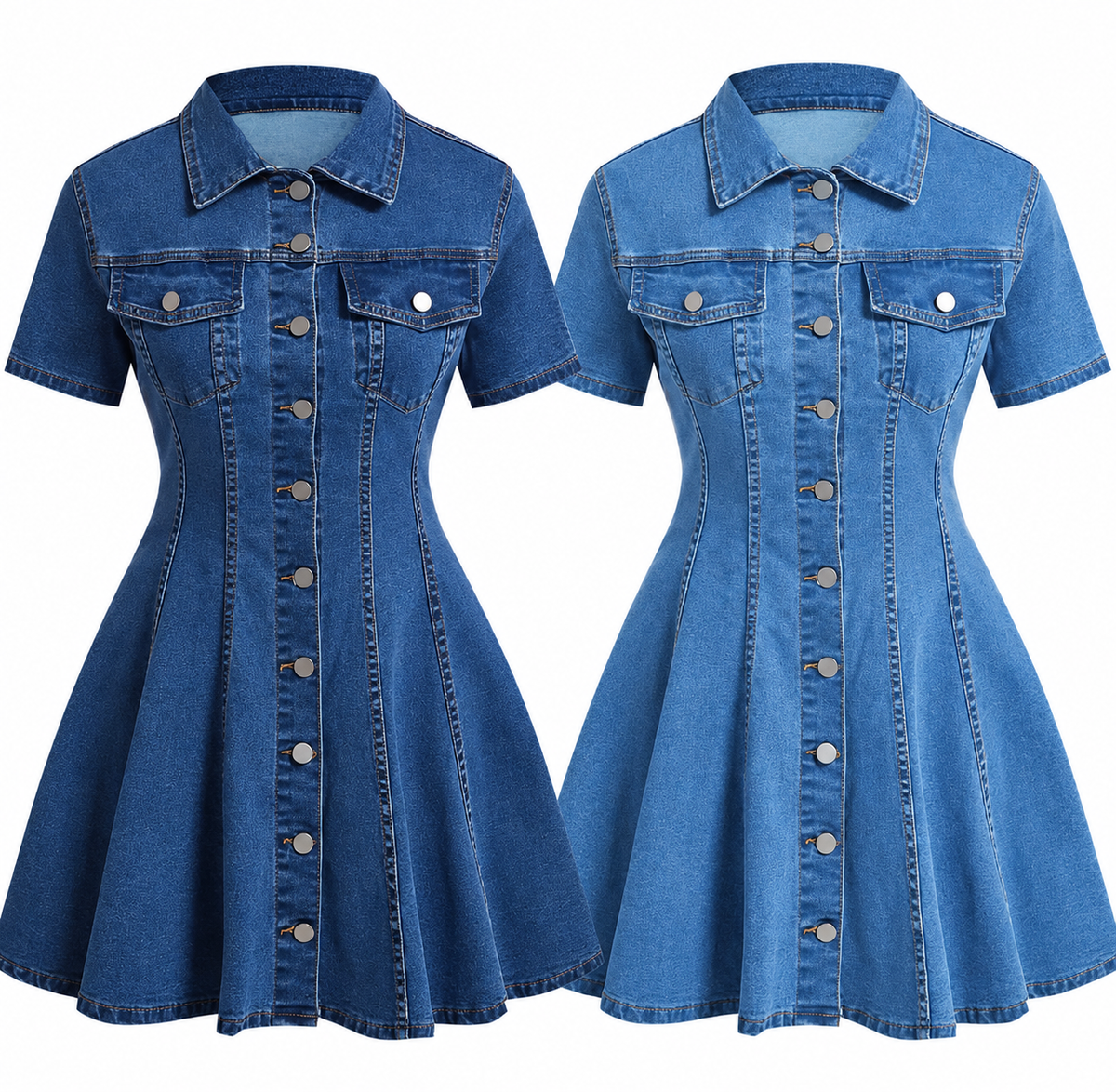 Robe Denim Boutonnée