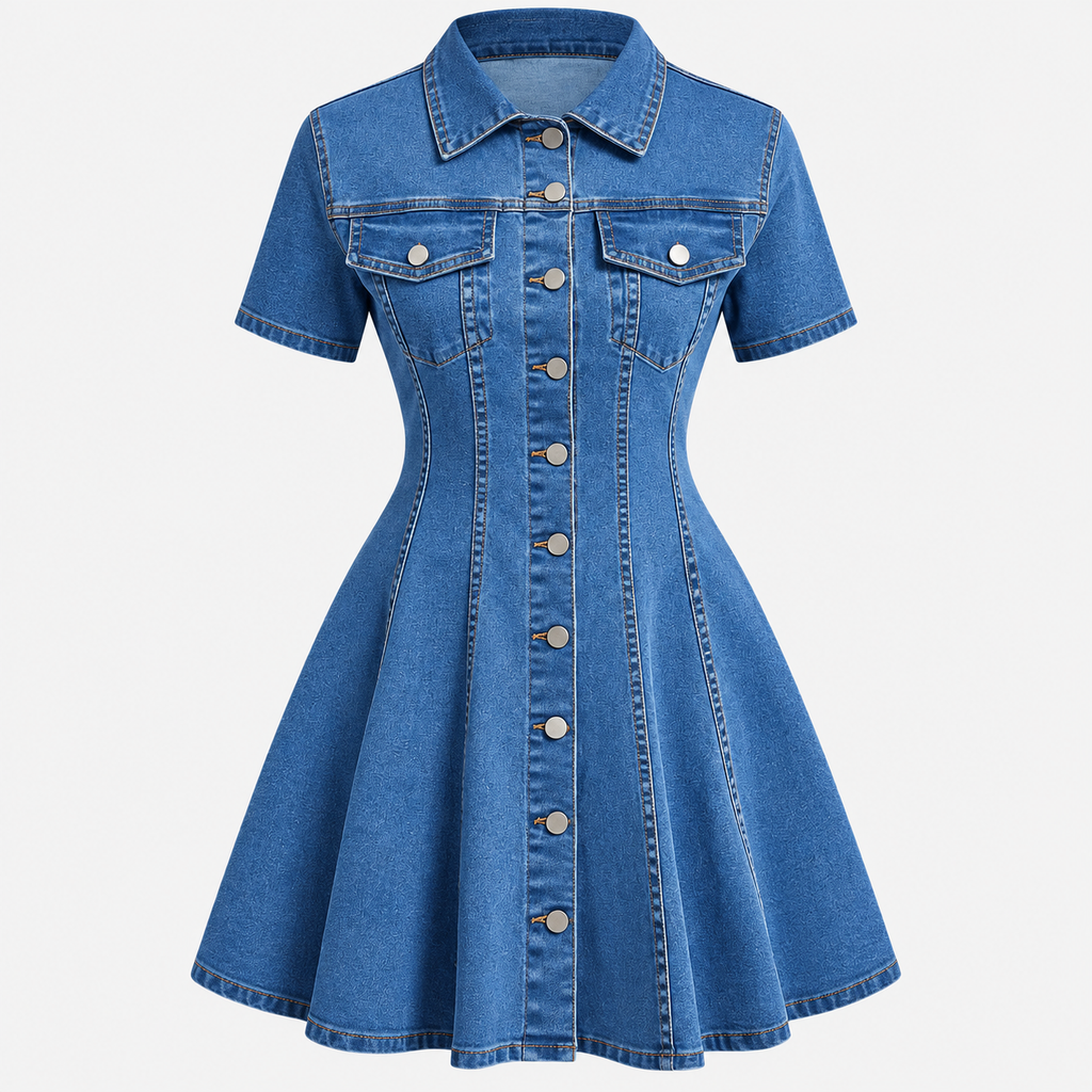 Robe Denim Boutonnée